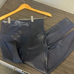 Spanx faux leather Navy Blue